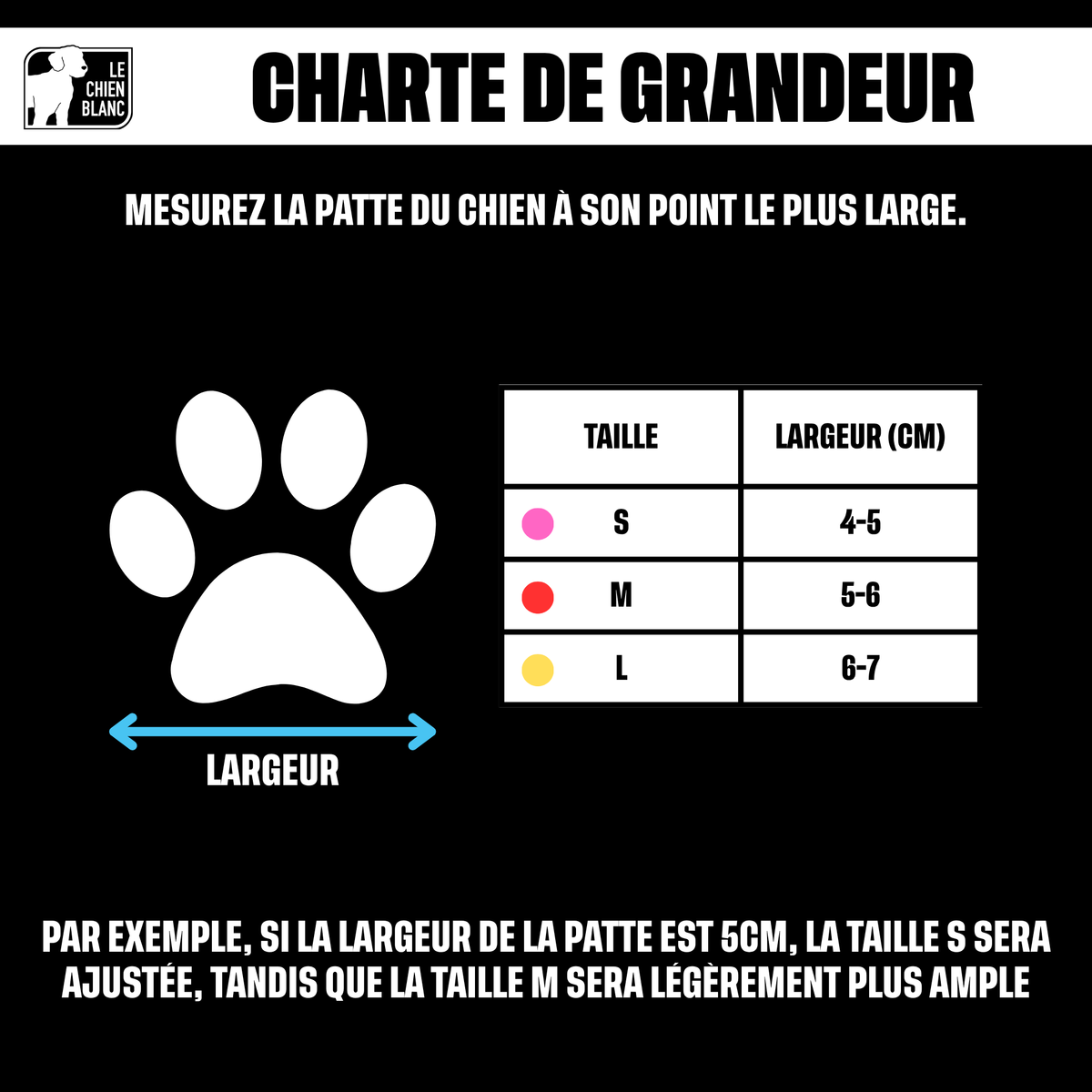 Charte de grandeur