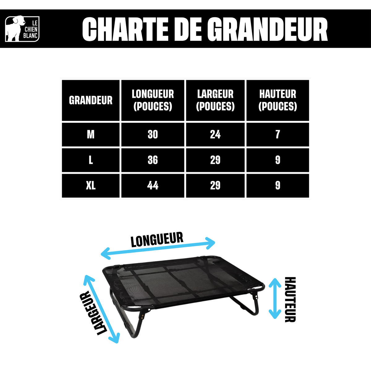 Charte de grandeur