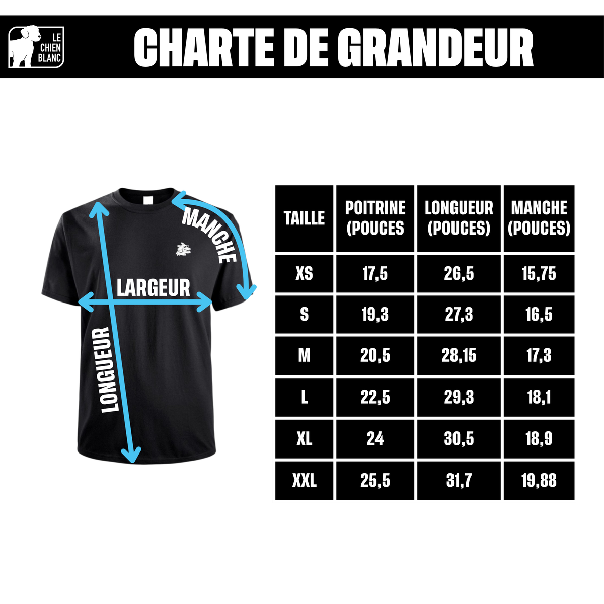 Charte de grandeur